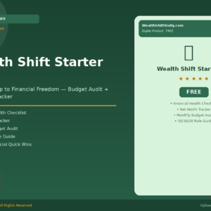 Wealth Shift Starter Kit + Net Worth Tracker